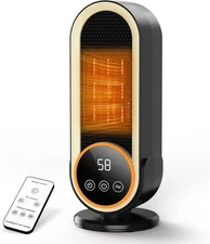 Space Heaters for Indoor Use with Remote, 2S Efficient Heating, Overheat & Tilt 