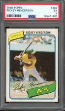 1980 Topps #482 Rickey Henderson Rookie PSA 5 Vintage HOF Baseball Card (1401)