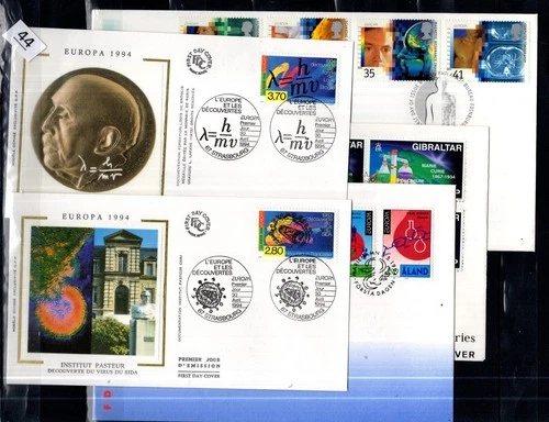 / FRANCE, GIBRALTAR, ALAND ISLANDS 1994 - 5 FDC - SPACE, MEDICINE