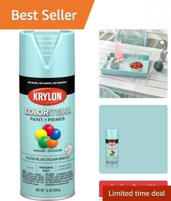 12 Oz COLORmaxx Blue Ocean Breeze Spray Paint - Acrylic Coating for All Surfaces