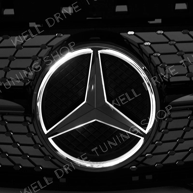 Front Bumper Grille W/LED Star For Mercedes Benz W246 15-19 B160 B180 B200 B250 - Image 3 of 4
