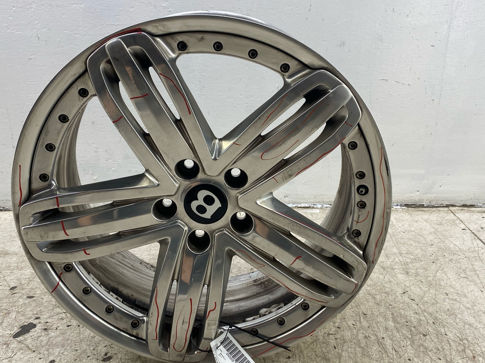 2010-2020 BENTLEY MULSANNE OEM 21X9 5 TRIPLE CHROME SPOKE ALUMINUM WHEEL RIM