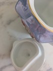 F Blue Teapot Roses With Gold Trim 5"  No Chips — photo 5
