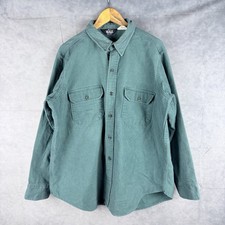 Vintage Woolrich Shirt Mens XL Chamois Cloth Heavy Button Up Pockets Made In USA