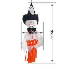 Hanging Pumpkin Ghost Doll Spooky Indoor Outdoor Halloween Ornament School Decor