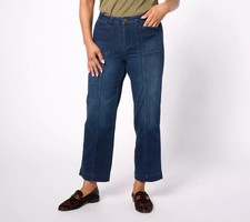 Belle by Kim Gravel Petite TripleLuxe Denim Jeans Dark Indigo 30 New