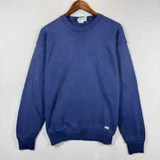 Vintage Lee Sweatshirt Mens Large Navy Blue Faded USA Made Heavyweight