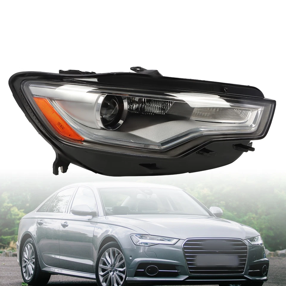 For 2012-15 Audi A6 Quattro S6 HID LED DRL Non-AFS Projector Headlamp Passenger - Image 4 of 4