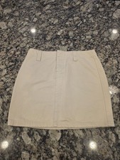 Vintage Old Navy Skirt Above Knee Length Cotton Size 1 Khaki EUC