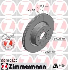 Zimmermann 550.5602.20 Brake Disc for Tesla