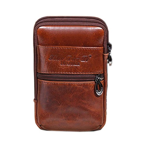 Leather Phone Belt Holster Waist Case Bag for Men Travel Outdoor Camping Cell...