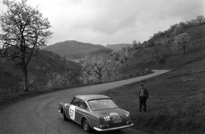 G Bialetti & C Facioli Lancia Flavia Tulip Rally 1965 Old Motor Racing Photo