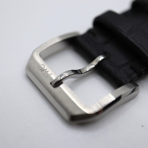 Cinturino Iwc Portoghese Alligatore Opaco nero 20/18 115-75 4,5mm a 3mm Nuovo - Foto 3 di 5