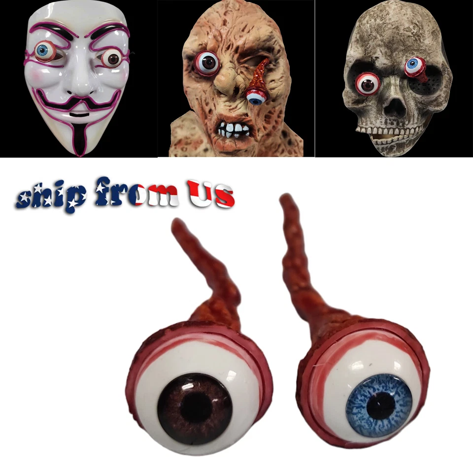 Globo ocular sangriento arrancado realista para Halloween Juegos con disfraces Fiesta Falsos accesorios de miedo Foto 2 de 4