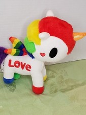 Tokidoki Unicorno LOVE Unicorn Pegasus Plush 8" Rainbow Stuffed Animal