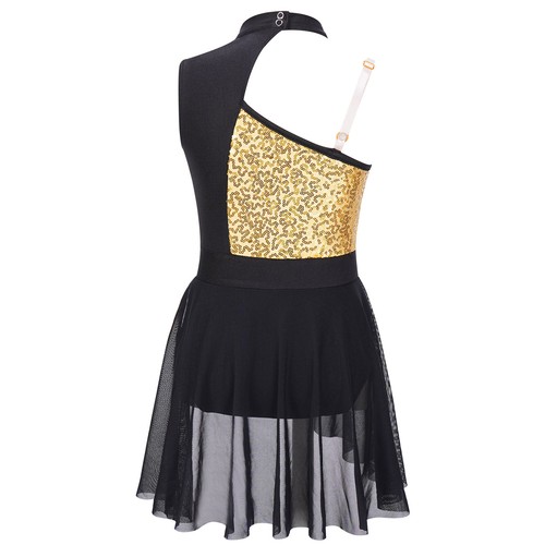 Kids Girls Shiny Sequins Ballet Dance Dress Latin Jazz Leotard Performan Costume - Picture 7 of 87