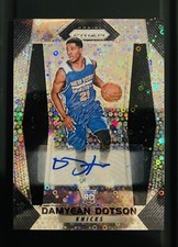 2017-18 Panini Prizm Autograph Fast Break Prizm Damyean Dotson #272 Rookie Auto
