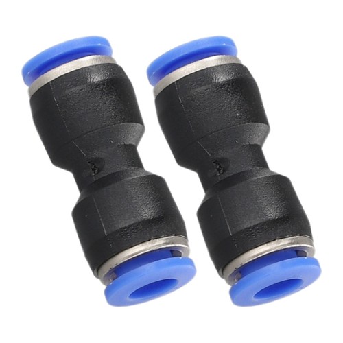2pc 6MM OD Tube Pneumatic Straight Connector Easy Push Fit Air Fitting - Picture 5 of 24
