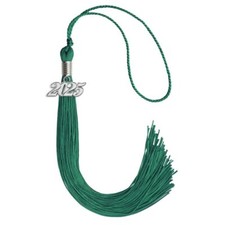 Endea Graduation Emerald Green Tassel With Silver Date Drop