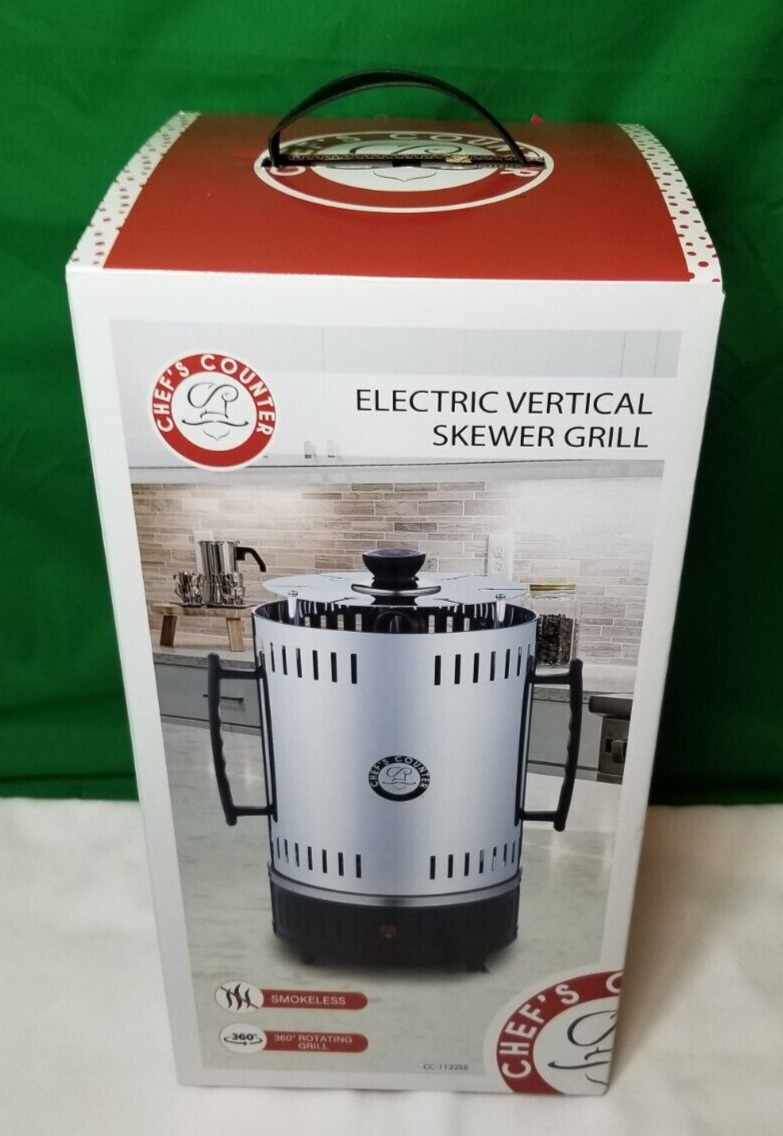 Chef’s Counters Stainless Steel Electric Vertical Skewer Grill Smokeless 360° item image
