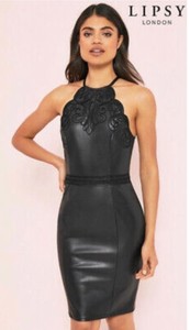 lipsy leather dress
