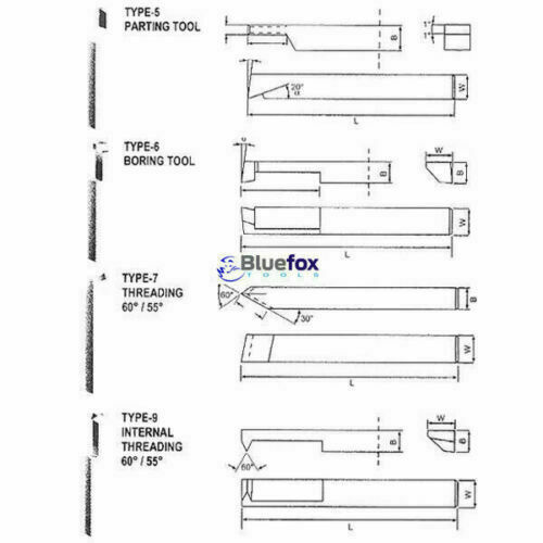 Lathe Cutting Tools 8 profiles HSS ready to use *SELECT YOUR SIZE - Bild 5 von 5