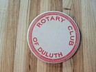 Antique ROTARY CLUB of DULUTH Pinback Button Duluth Minnesota ~ LARGE 4 inch pin — photo 2