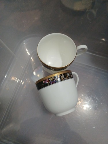 SET OF TWO Mikasa Royal Glimmer teacup Mint condition! - Picture 2 of 8