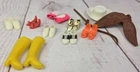 Vtg Lot Doll Accessories Barbie Fashion Doll Shoes, Boots, Cowboy Hat, Knee Pads