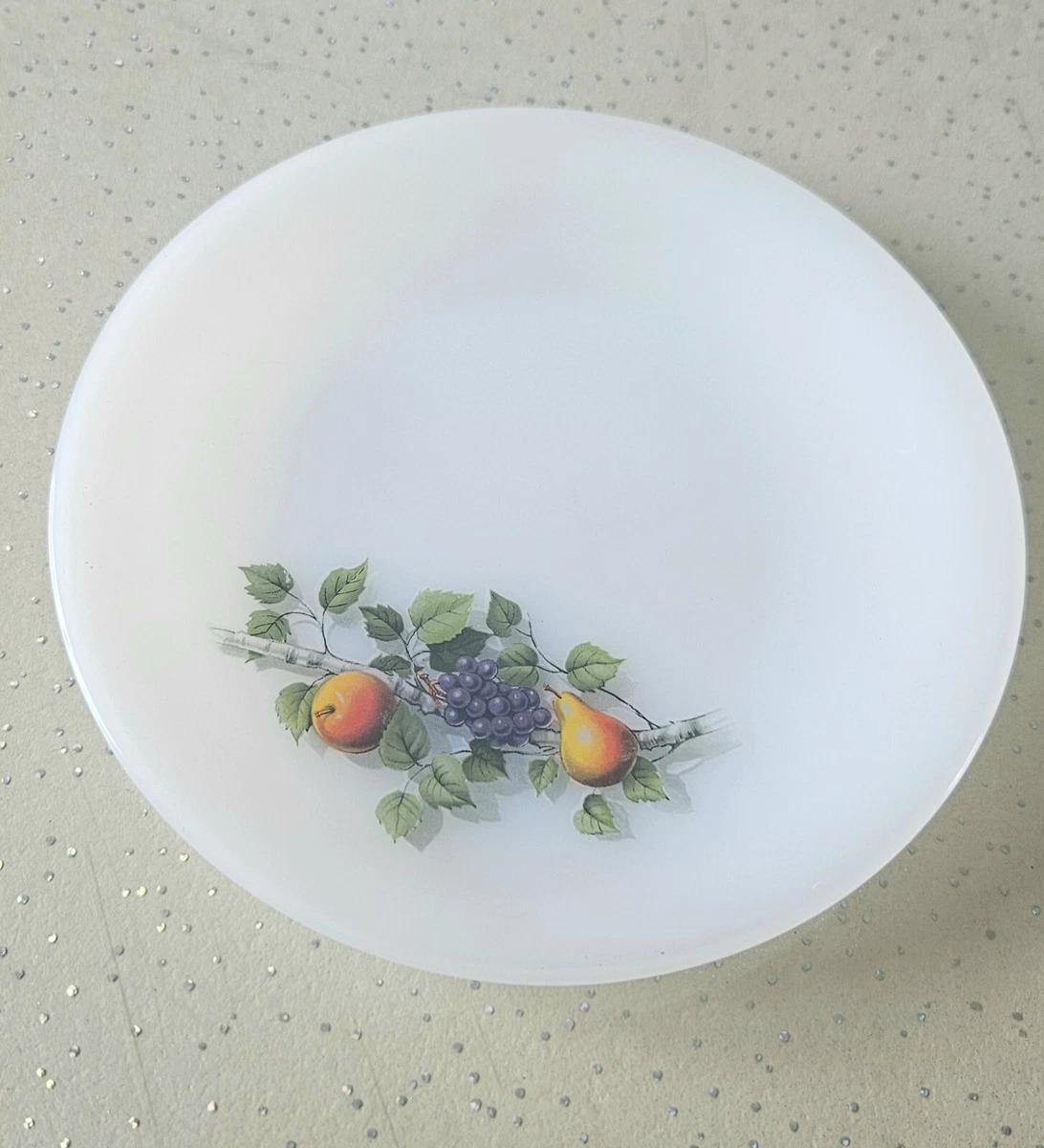 Assiettes Plates Arcopal Décor Fruits - Lot Verre - Occasion