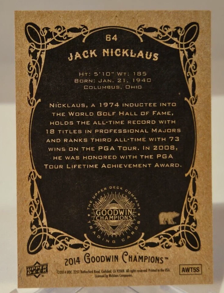 2014 Goodwin Champions JACK NICKLAUS #64 - Image 2 of 2