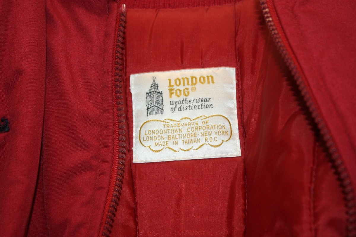 90s ロンドンフォグ カバーオール XL 緑 襟レザー ハンティング Wジップ London Fog Bomber Jacket Full Zip Quilted Lining VTG Khaki