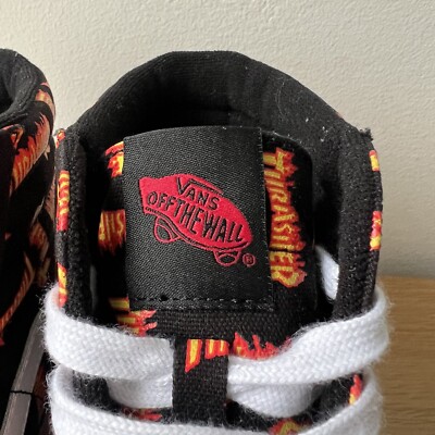 Thrasher x Vans Skate Sk8-Hi All Over Thrasher Logo 9.5 Men