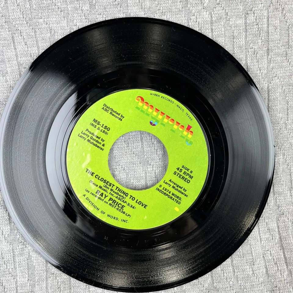 Vintage 45 RPM record Ray Price Myrrh Records Country Western rhythm Blues Rock - Image 4 of 4