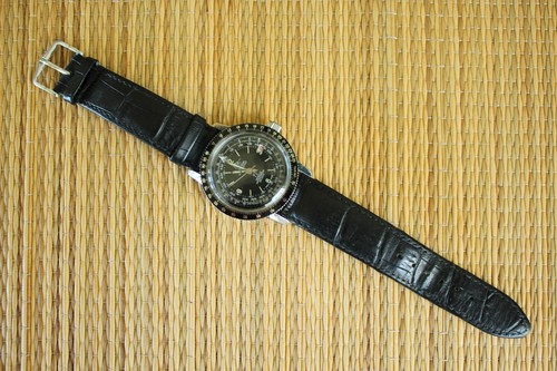 CHOICE VINTAGE OLLECH & WAJS MILITARY HAND WIND FLIEGER CHRONOGRAPH WATCH + BOX - Picture 3 of 19