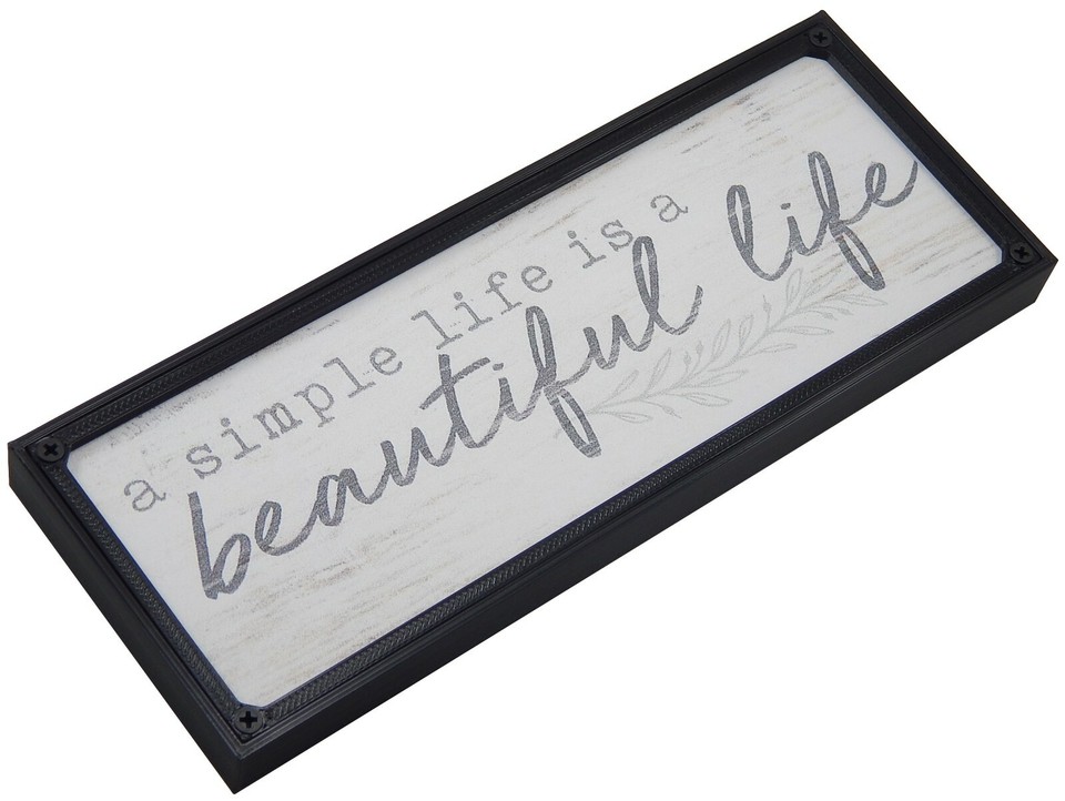 Simple Life is Beautiful Farmhouse Sign Shelf Sitter Rustic Wall Art ...