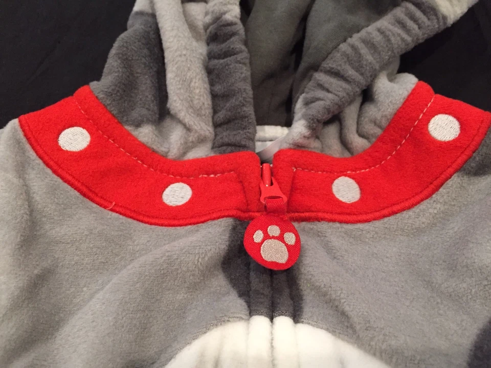 NWT Carter's Boy Puppy Dog Halloween Costume 6-9 mos 2 piece plush zip hood CUTE - Image 3 of 4
