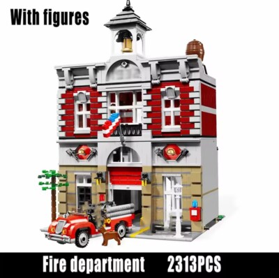 MOC 2313PCS Block Set Creator Expert Modular Buildings - Fire Department