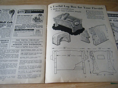 Hobbies Weekly, October 26h 1955, v.121 #3130, Plan- Case for Barometer & Clock - Picture 4 of 5