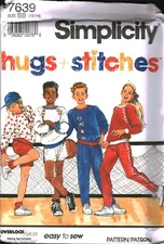 7639 Vintage Simplicity Sewing Pattern Girls Pullover Top Pants KKnit UNCUT OOP