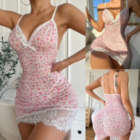 Women's Sexy-Lingerie Babydoll G-string Sleepwear Underwear Lace Dress Nightwear