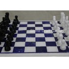 12" Marble chess Table Semi Precious stone With 2" King Size chess Pieces
