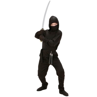 Kinder Kostüm Ninja Kämpfer Samurai Ninjakostüm Kinderkostüm S 128 cm 5-7 Jahre