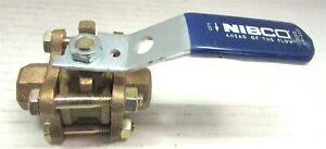 Three Piece 1/2" Female NPT Thread Lever NEW NIBCO T-595-Y Cast Bronze Valve Three Piece 1/2" Female NPT Thread Lever NEW NIBCO T-595-Y Cast Bronze Valve