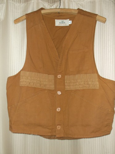Vtg RED HEAD Duck Upland Game/Waterfowl Vest Shotgun Shell Pockets Brown-M-L