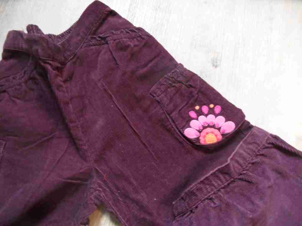 Pantalon Enfant Gymboree - Marron à Cordon Et Broderie Fleurie - Taille 4 - Neuf Avec étiquettes - Modèle ST1016