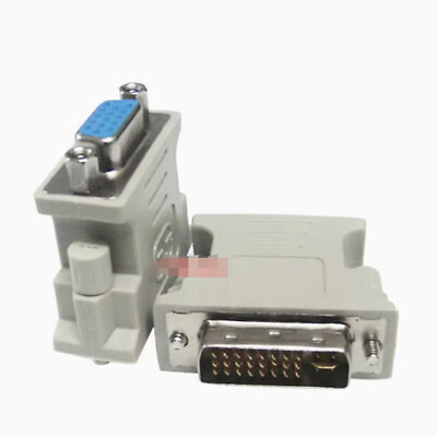 1Pcs DVI DVI-I 24+5 Pin Male To D-SUB VGA 15 Pin Female Adapter Converter