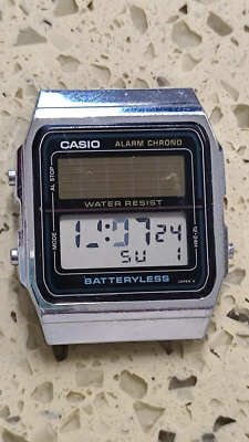 CASIO AL-180 mod 686 Batteryless Men Digital Watch JAPAN