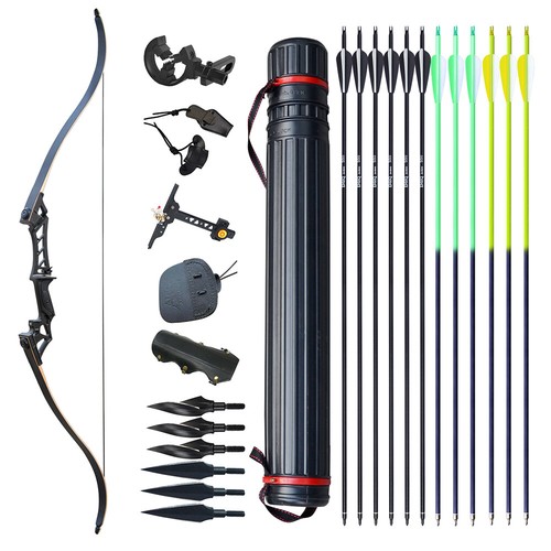 30-60lb Camouflage 57" Takedown Recurve Bow arrow archey set Arrow Right Hand - Picture 18 of 18