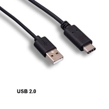 x10 Black 3' USB 2.0 Type A to Type C Cable Data Sync Charge for PC Mac HDD
